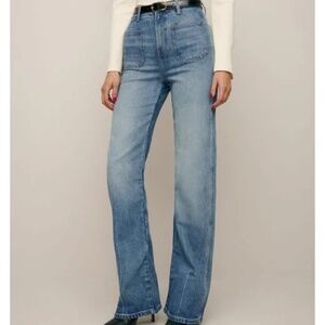 Alyssa High Rise Wide Leg Long Jeans - Sz 25